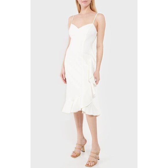 NWT Likely Laverna Ruffle Midi Dress Size 12 - Picture 1 of 9